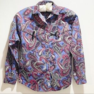 ROUGHRIDER Western Cowgirl Rodeo Button Up Shirt